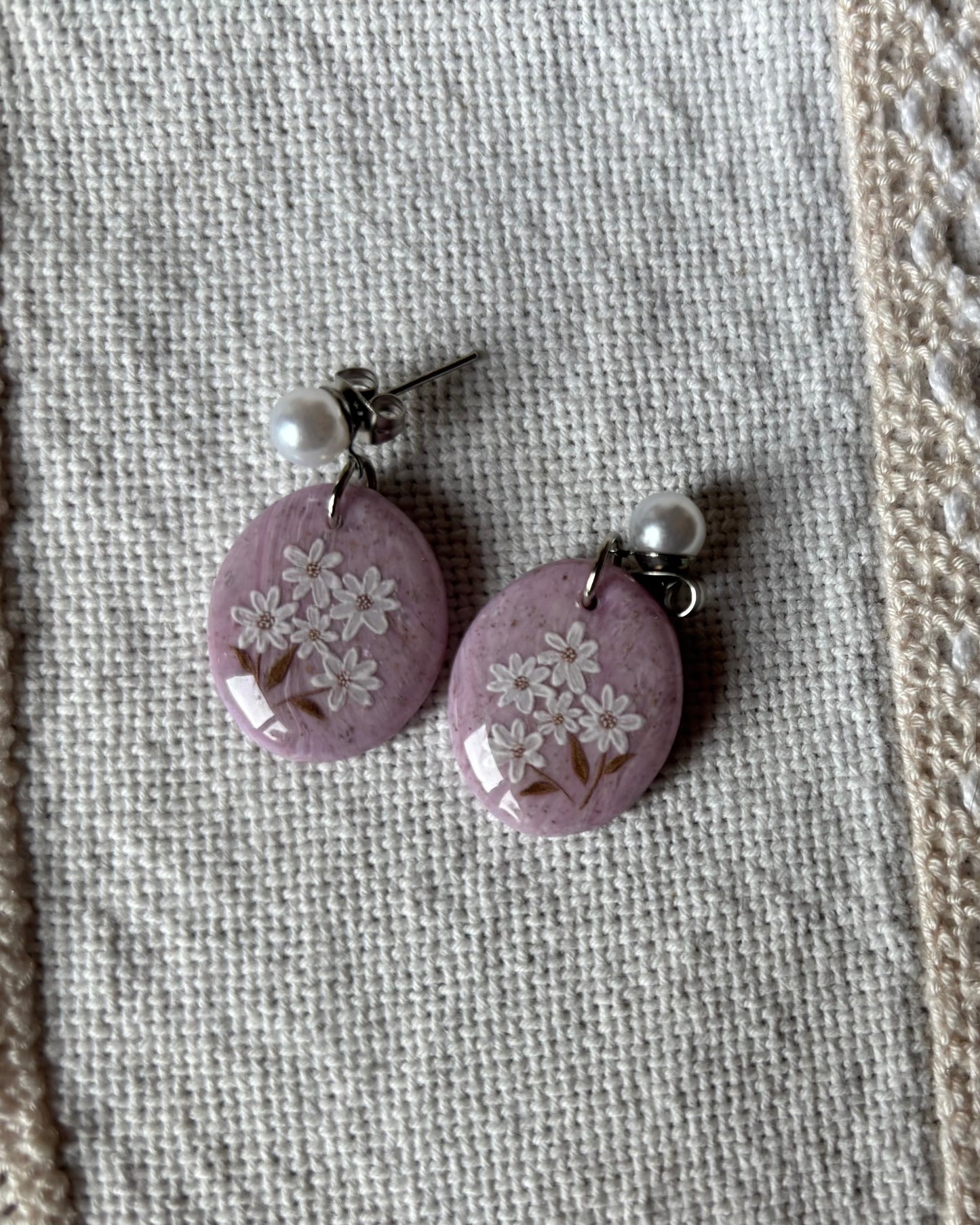 Pendientes Redondos Floral