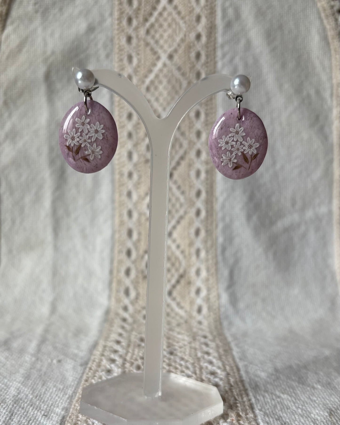 Pendientes Redondos Floral